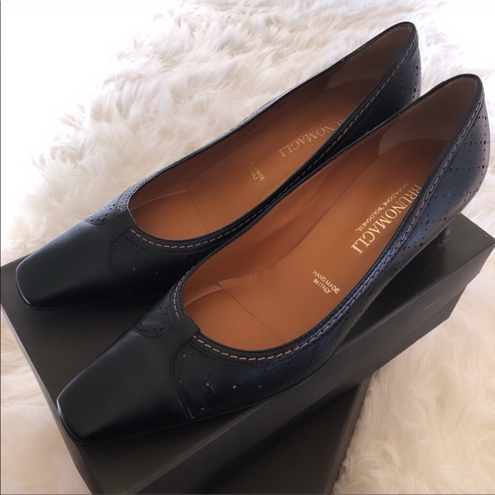 Bruno Magli semi-pointed toe pumps. Original box.